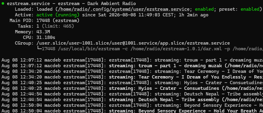 ezstream-service-status